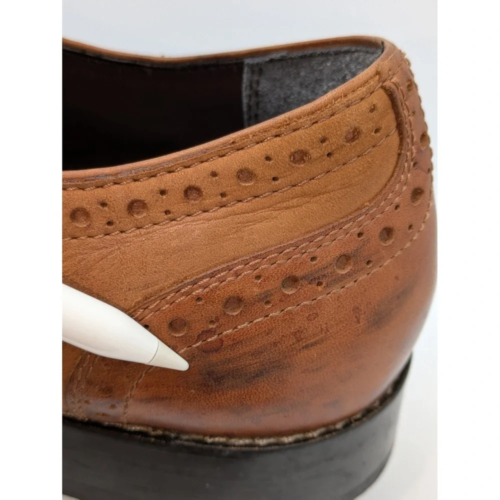Nunn Bush Norcross 84526-221 Mens 12M Brown Leather Cap Toe Oxford Dress Shoes